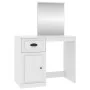 White plywood dressing table with mirror 90x50x132.5 cm by vidaXL, Bedroom Dressers - Ref: Foro24-816760, Price: 84,12 €, Dis...