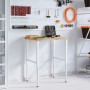 Banco de trabajo rectangular madera maciza 80x60x(73-99,5) cm