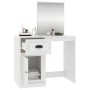 Schminktisch aus weißem Sperrholz mit Spiegel 90x50x132,5 cm von vidaXL, Schlafzimmerkommoden - Ref: Foro24-816760, Preis: 85...