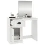 White plywood dressing table with mirror 90x50x132.5 cm by vidaXL, Bedroom Dressers - Ref: Foro24-816760, Price: 84,12 €, Dis...