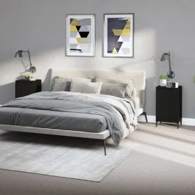 Nachttische 2 Stück schwarzes Sperrholz 40x35x70 cm von vidaXL, Nachttische - Ref: Foro24-819647, Preis: 79,39 €, Rabatt: %