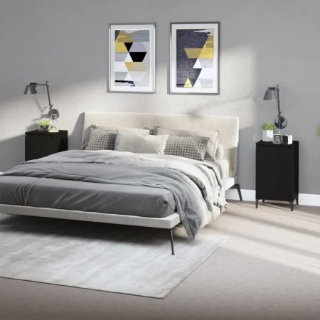 Nightstands 2 pcs black plywood 40x35x70 cm by vidaXL, Nightstands - Ref: Foro24-819647, Price: 79,28 €, Discount: %