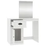 White plywood dressing table with mirror 90x50x132.5 cm by vidaXL, Bedroom Dressers - Ref: Foro24-816760, Price: 84,12 €, Dis...