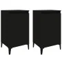 Nightstands 2 pcs black plywood 40x35x70 cm by vidaXL, Nightstands - Ref: Foro24-819647, Price: 79,28 €, Discount: %