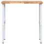 Banco de trabajo rectangular madera maciza 100x60x(73-99,5) cm