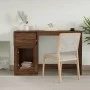 Brown oak plywood drawer desk 115x50x75 cm by vidaXL, Desks - Ref: Foro24-816479, Price: 104,46 €, Discount: %