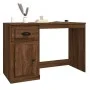 Brown oak plywood drawer desk 115x50x75 cm by vidaXL, Desks - Ref: Foro24-816479, Price: 104,46 €, Discount: %