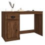 Escritorio cajón madera contrachapada roble marrón 115x50x75 cm de vidaXL, Escritorios - Ref: Foro24-816479, Precio: 106,21 €...