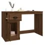 Brown oak plywood drawer desk 115x50x75 cm by vidaXL, Desks - Ref: Foro24-816479, Price: 104,46 €, Discount: %