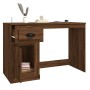 Escritorio cajón madera contrachapada roble marrón 115x50x75 cm de vidaXL, Escritorios - Ref: Foro24-816479, Precio: 106,21 €...
