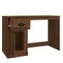 Brown oak plywood drawer desk 115x50x75 cm by vidaXL, Desks - Ref: Foro24-816479, Price: 104,46 €, Discount: %