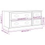 TV-Schrank aus geräuchertem Eichensperrholz, 100 x 35,5 x 45 cm von vidaXL, TV-Möbel - Ref: Foro24-816453, Preis: 93,07 €, Ra...