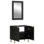 Juego de muebles de baño 2 pzas madera contrachapada negro en Muebles de baño | Comprar online en Foro24