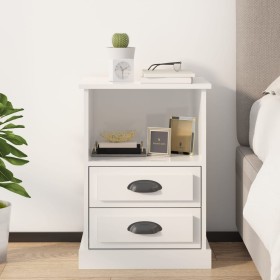 vidaxL Bright white bedside table 43x36x60 cm by vidaXL, Nightstands - Ref: Foro24-816332, Price: 61,14 €, Discount: %