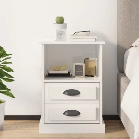 vidaxL Nachttisch glänzend weiß 43x36x60 cm von vidaXL, Nachttische - Ref: Foro24-816332, Preis: 58,56 €, Rabatt: %