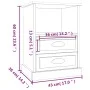 vidaxL Nachttisch glänzend weiß 43x36x60 cm von vidaXL, Nachttische - Ref: Foro24-816332, Preis: 58,56 €, Rabatt: %