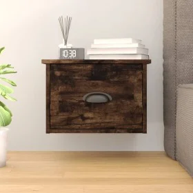 Smoked oak wall bedside table 41.5x36x28 cm by vidaXL, Nightstands - Ref: Foro24-816386, Price: 33,15 €, Discount: %