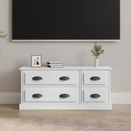 Sperrholz TV-Möbel weiß 100x35,5x45 cm von vidaXL, TV-Möbel - Ref: Foro24-816448, Preis: 61,60 €, Rabatt: %