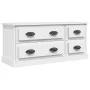 Sperrholz TV-Möbel weiß 100x35,5x45 cm von vidaXL, TV-Möbel - Ref: Foro24-816448, Preis: 61,60 €, Rabatt: %