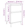 Nachttisch aus geräucherter Eiche, 40 x 35 x 70 cm von vidaXL, Nachttische - Ref: Foro24-819718, Preis: 47,21 €, Rabatt: %