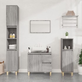 Sonoma gray plywood bathroom cabinet 30x30x100 cm by vidaXL, Bathroom furniture - Ref: Foro24-819810, Price: 54,70 €, Discoun...