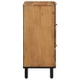 Aparador 2 pcs Marrón 60 x 33 x 75 cm Madera maciza de Acacia