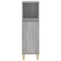 Badezimmerschrank aus grauem Sonoma-Sperrholz, 30 x 30 x 100 cm von vidaXL, Badezimmermöbel - Ref: Foro24-819810, Preis: 54,7...
