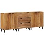 Aparador 3 pcs Marrón 60 x 33 x 75 cm Madera maciza de Acacia