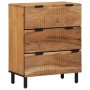 Aparador 3 pcs Marrón 60 x 33 x 75 cm Madera maciza de Acacia