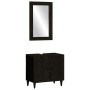 Conjunto de muebles de baño 2 piezas madera maciza de mango