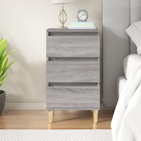 Mesita de noche madera contrachapada gris Sonoma 40x35x70 cm de vidaXL, Mesitas de noche - Ref: Foro24-819666, Precio: 57,97 ...