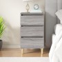 Mesita de noche madera contrachapada gris Sonoma 40x35x70 cm de vidaXL, Mesitas de noche - Ref: Foro24-819666, Precio: 57,97 ...