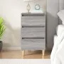 Mesita de noche madera contrachapada gris Sonoma 40x35x70 cm de vidaXL, Mesitas de noche - Ref: Foro24-819666, Precio: 57,22 ...