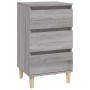 Mesita de noche madera contrachapada gris Sonoma 40x35x70 cm de vidaXL, Mesitas de noche - Ref: Foro24-819666, Precio: 57,97 ...