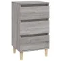 Mesita de noche madera contrachapada gris Sonoma 40x35x70 cm de vidaXL, Mesitas de noche - Ref: Foro24-819666, Precio: 57,22 ...