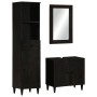 Conjunto de muebles de baño 3 piezas madera maciza de mango