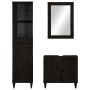 Conjunto de muebles de baño 3 piezas madera maciza de mango
