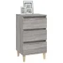 Mesita de noche madera contrachapada gris Sonoma 40x35x70 cm de vidaXL, Mesitas de noche - Ref: Foro24-819666, Precio: 57,22 ...