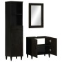 Conjunto de muebles de baño 3 piezas madera maciza de mango