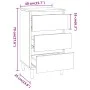 Mesita de noche madera contrachapada gris Sonoma 40x35x70 cm de vidaXL, Mesitas de noche - Ref: Foro24-819666, Precio: 57,22 ...