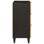 Vitrina 2 pcs Negro y dorado 60 x 33 x 75 cm