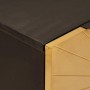 Vitrina 2 pcs Negro y dorado 60 x 33 x 75 cm