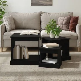 Coffee tables 3 units black engineered wood by vidaXL, Coffee table - Ref: Foro24-816489, Price: 66,99 €, Discount: %