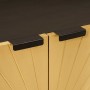 Vitrina 3 pcs Negro y dorado 60 x 33 x 75 cm