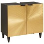 Conjuntos de muebles para el baño 2 pcs Negro y dorado