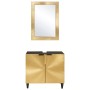 Conjuntos de muebles para el baño 2 pcs Negro y dorado