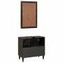 Conjuntos de muebles para el baño 2 pcs Negro y dorado