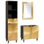 Conjuntos de muebles para el baño 3 pcs Negro y dorado
