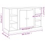 Aparador de madera contrachapada gris Sonoma 100x35,5x60 cm de vidaXL, Aparadores - Ref: Foro24-816446, Precio: 116,45 €, Des...