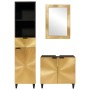 Conjuntos de muebles para el baño 3 pcs Negro y dorado